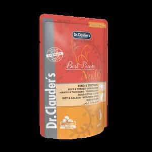 DR. CLAUDER'S drėgnas maistas katėms su jautiena ir kalakutiena drebučiuose 100 g