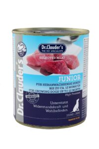 DR. CLAUDER'S JUNIOR subalansuotas drėgnas maistas jaunų šunų imuninei sistemai 800g