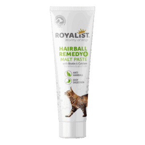 ROYALIST HAIRBALL REMEDY MALT PASTE, pašaro papildas, padedantis išvengti plaukų kamuoliukų susidarymo katėms ir kačiukams, 100 g