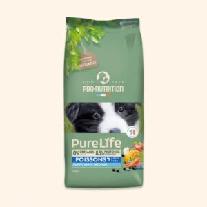 PRO-NUTRITION Pure Life puppy mini/medium fish sausas maistas jauniems mažų ir vidutinių veislių šunims su žuvimi 2 kg