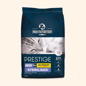 Pro-Nutrition Prestige Adult Sterilised  8+ chicken sausas maistas suaugusioms vyresnėms nei 8 metai katėms su vištiena 2 kg