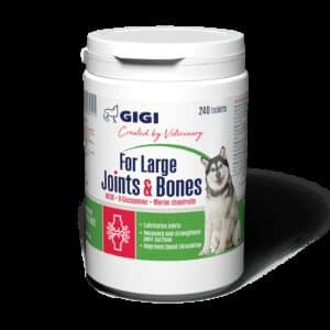 GIGI For Large Joints & Bones papildas didelių veislių šunų sąnariams ir kaulams - 240 tab.