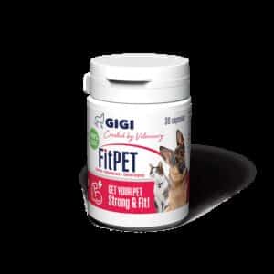 GIGI FitPET Pet Supplement for Energy Boost maisto papildas šunims ir katėms svorio ir energijos palaikymui 30 kaps.