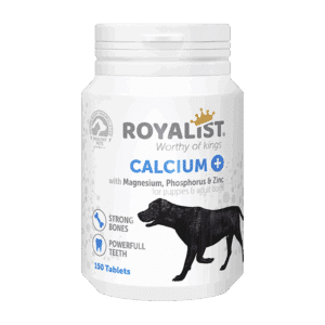 Royalist Calcium Puppy and Dog papildas su kalciu mažiems ir suaugusiems šunims 150 tab.
