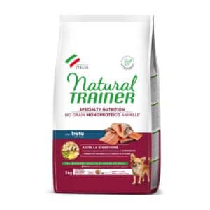 NATURAL TRAINER ADULT DOG SENSITIVE NO GRAIN MINI TROUT (su upėtakiu), 2 kg