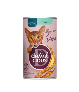 DELICKCIOUS gėrimas su tunu. Pašaro papildas suaugusioms katėms, 0,14 kgx12