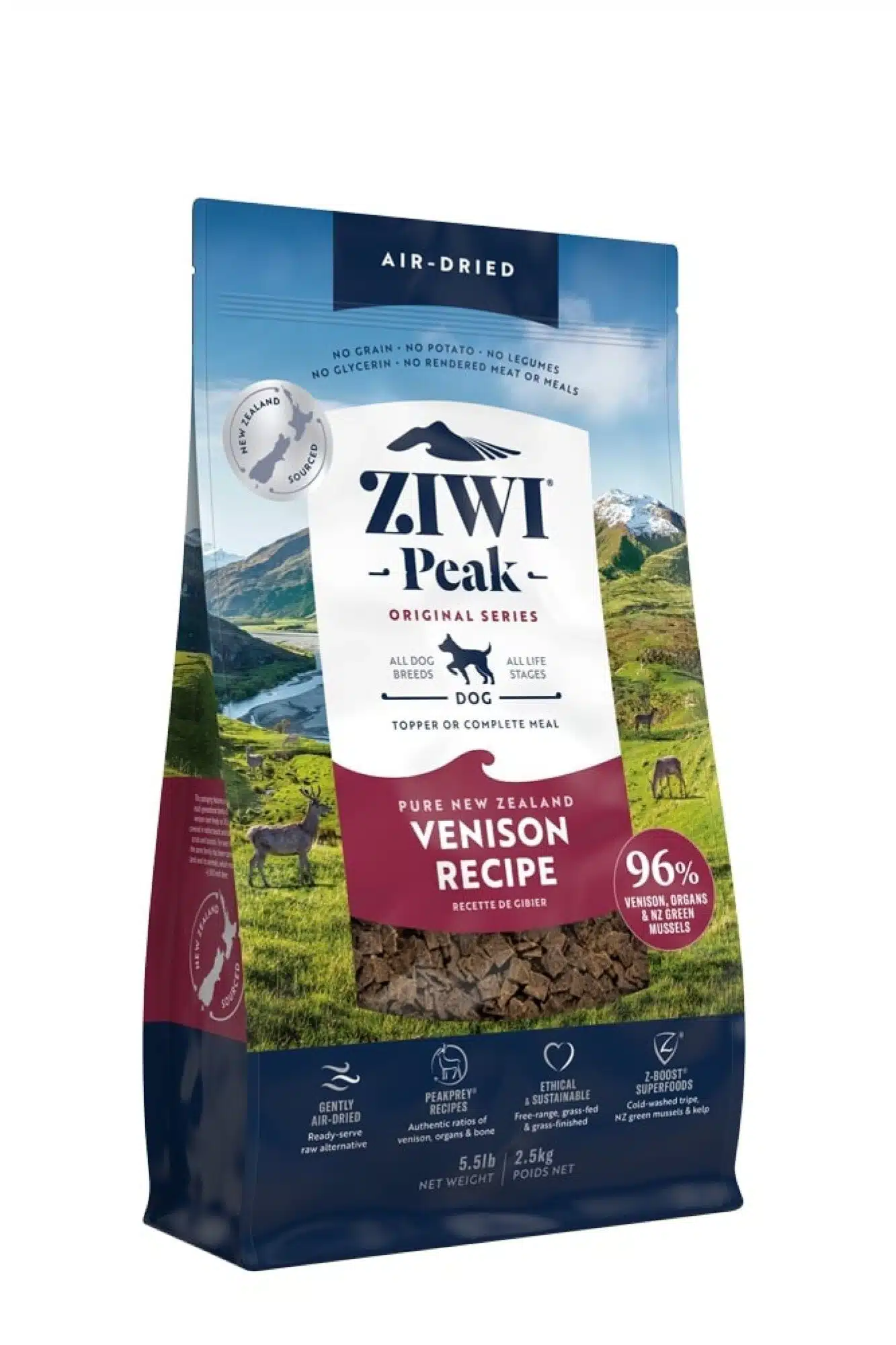 Ziwi Peak Dog Air-Dried Venison ore džiovintas pašaras šunims Ziwi Peak Dog Air-Dried Venison ore džiovintas pašaras šunims