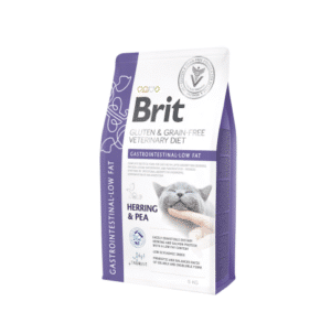 Brit GF Veterinary Diets Cat Gastrointestinal-Low fat sausas pašaras katėms