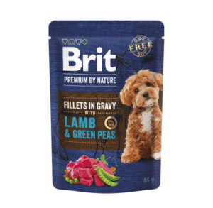 Brit Premium by Nature konservuotas pašaras šunims maiš. Lamb&Green Peas in Gravy