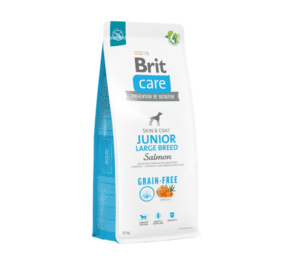 Brit Care Grain-free Junior Large breed Salmon sausas pašaras šunims su lašiša