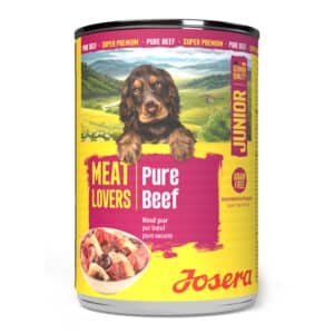 Josera Meat Lovers Junior Pure Beef konservai jauniems šunims su jautiena, 6 x 400 g – Josera pakuotė