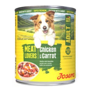 Josera Meat Lovers Menu Chicken with Carrot konservai šunims su vištiena ir morkomis, 6 x 800 g – Josera pakuotė