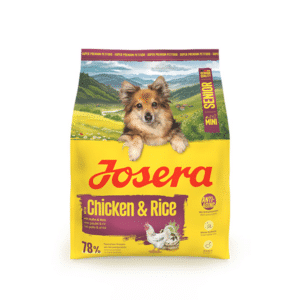 Josera Mini Senior Chicken and Rice sausas pašaras mažų veislių šunims su paukštiena, 900 g – Josera pakuotė