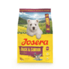 Josera MiniJunior Duck + Salmon sausas pašaras mažų veislių jauniems šunims su antiena ir lašiša, 3 kg – Josera pakuotė