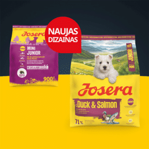 Josera MiniJunior Duck + Salmon sausas pašaras mažų veislių jauniems šunims su antiena ir lašiša, 3 kg – Josera pakuotė – vaizdas 3