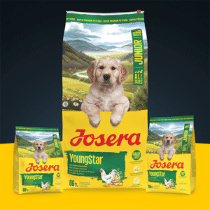 Josera Young Star begrūdis sausas pašaras jauniems šunims su paukštiena, 900 g – Josera pakuotė – vaizdas 2