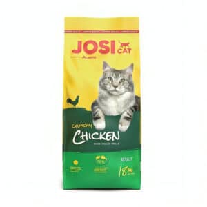 JosiCat Crunchy Chicken sausas pašaras katėms su vištiena, 18 kg – Josera pakuotė