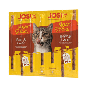 JosiCat Meat Sticks Beef & Lamb skanėstai katėms su jautiena ir ėriena, 35 g – Josera pakuotė