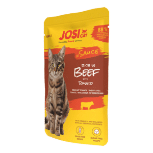 JosiCat rich in Beef in Sauce konservai katėms su jautiena padaže, 6 x 85 g – Josera pakuotė