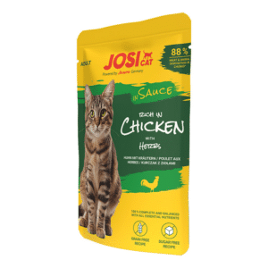 JosiCat rich in Chicken in Sauce konservai katėms su vištiena padaže, 6 x 85 g – Josera pakuotė