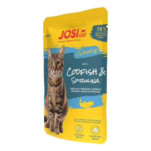 JosiCat rich in Codfish in Sauce konservai katėms su menke padaže, 6 x 85 g – Josera pakuotė