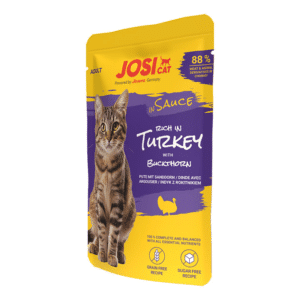 JosiCat rich in Turkey in Sauce konservai katėms su kalakutiena padaže, 6 x 85 g – Josera pakuotė