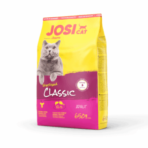 JosiCat Sterilised Classic sausas pašaras katėms, 650 g – Josera pakuotė