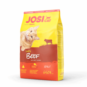 JosiCat Tasty Beef sausas pašaras katėms su jautiena, 650 g – Josera pakuotė