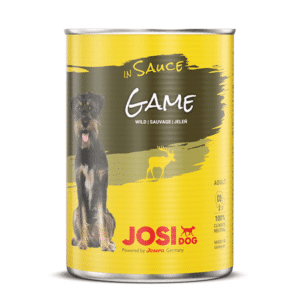 JosiDog Game in Sauce konservai šunims su žvėriena padaže, 6 x 415 g – Josera pakuotė