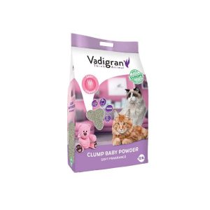 VADIGRAN kačių kraikas Clump Babypowder EU 12 kg – priežiūros priemonė katėms