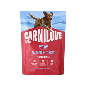 CARNILOVE ACTIVE Dog Salmon & Turkey sausas pašaras šunims 1,5 kg